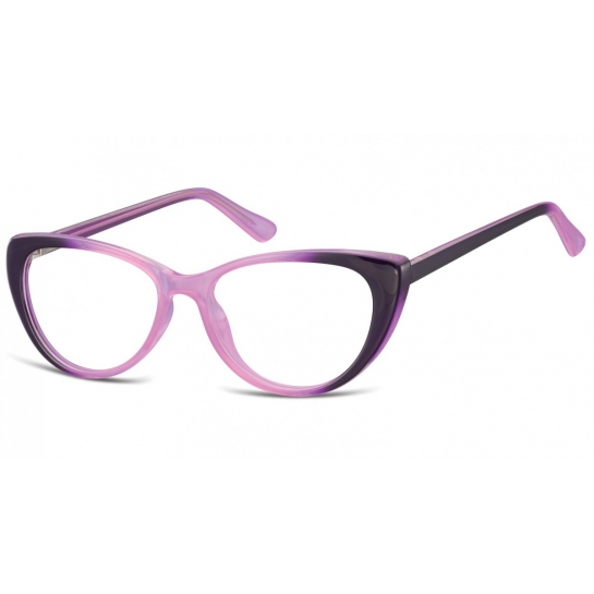 Okulary oprawki korekcyjne Kocie Oczy zerówki Sunoptic CP138D gradient purpurowy